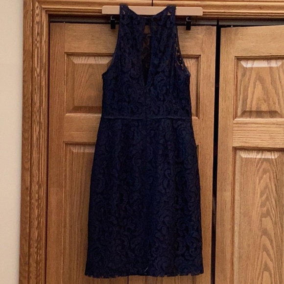 J. Crew Elegant Navy blue Pamela Leaver Lace Dress. Women’s size 2 - Picture 5 of 13